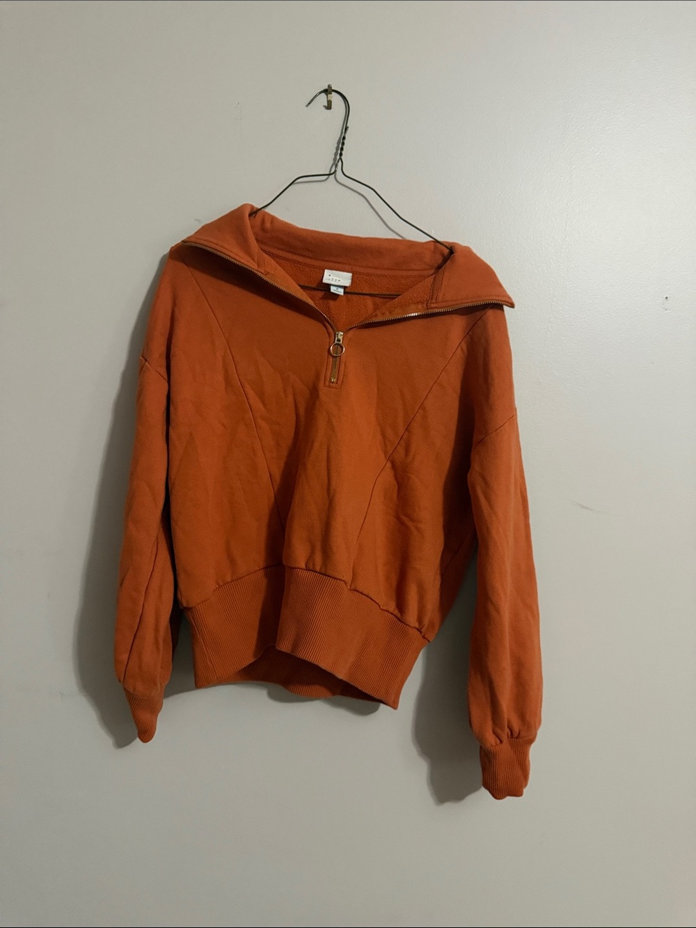 a new day Rust Orange Half-Zip Sweatshirt
